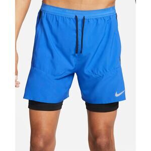 NWT Nike‎ Dri-Fit Stride 2 in 1 Hybrid Running Shorts in Blue Men's Size XL
